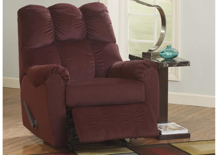 Raulo Burgundy Rocker Recliner,Jennifer Convertibles