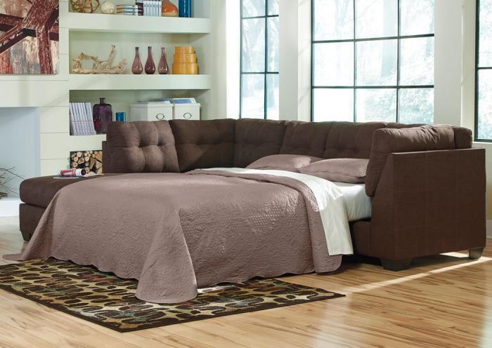 Walnut Left Arm Facing Chaise End Sleeper Sectional (Im worth the wait!),Jennifer Convertibles