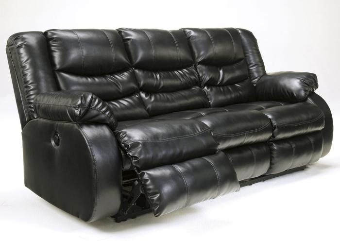 Linebacker DuraBlend Black Reclining Sofa,Jennifer Convertibles