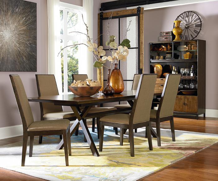 Kateri Trestle Extendable Table w/4 Upholstered Side Chairs,Legacy