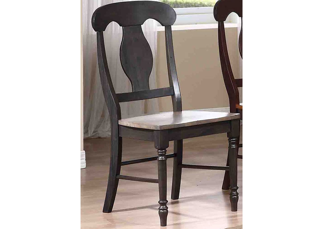 Grey Stone/Black Stone Napoleon Back Side Chair (Set of 2),Iconic
