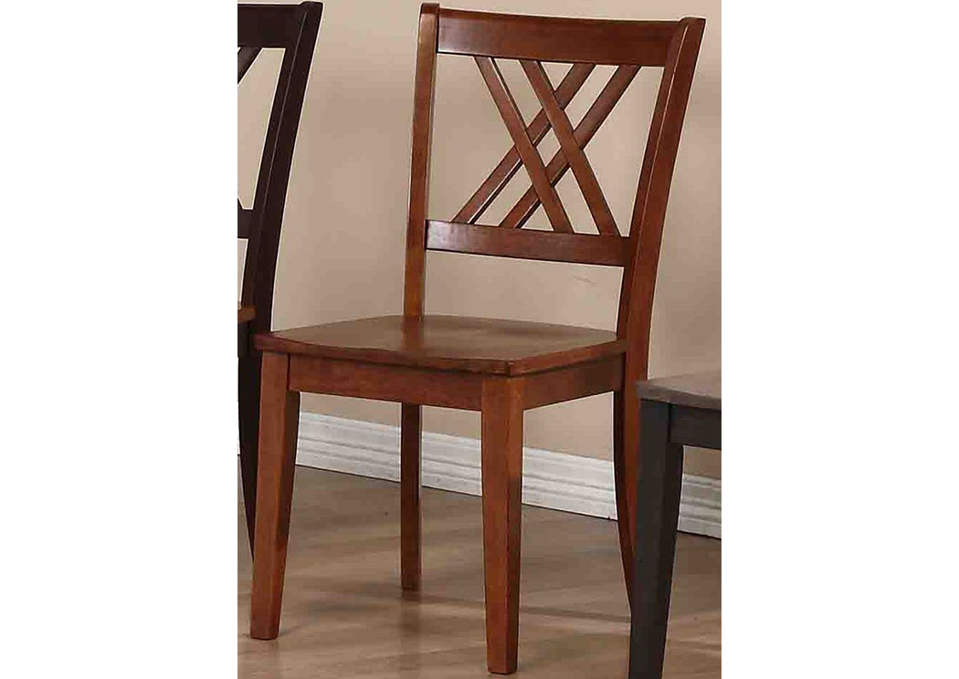 Cinnamon Double X-Back Side Chair (Set of 2),Iconic