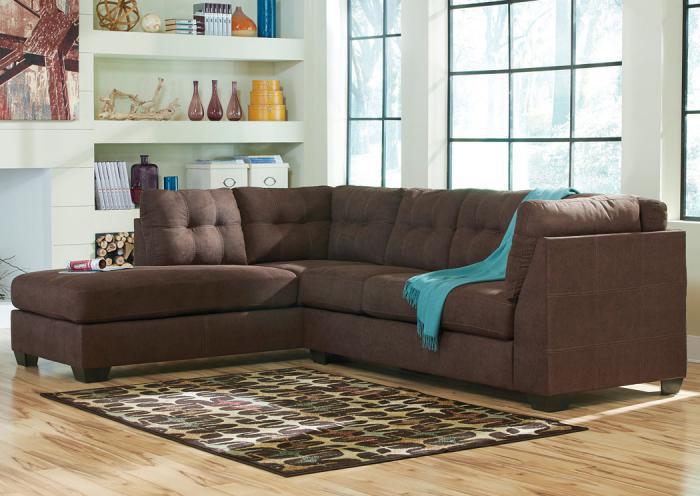 Walnut Left Arm Facing Chaise End Sectional (Im worth the wait!),Jennifer Convertibles