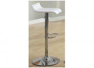 Image for White & Chrome 29in Bar Stool-Set of 2 (East Coast Only)