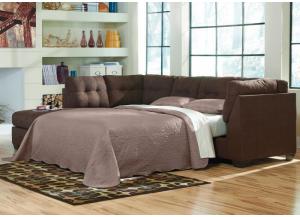 Image for Walnut Left Arm Facing Chaise End Sleeper Sectional (Im worth the wait!)