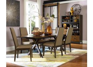 Image for Kateri Trestle Extendable Table w/4 Upholstered Side Chairs