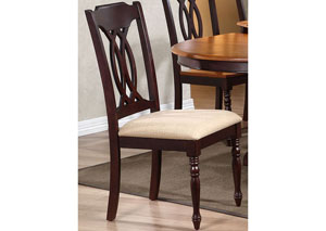 Image for Upholstered Mocha Traditional Back Side Chair (Set of 2)