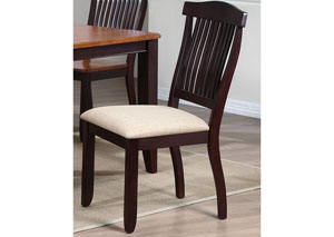 Image for Upholstered Mocha Open Slat Back Side Chair (Set of 2)