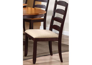 Image for Upholstered Mocha Ladder Back Side Chair (Set of 2)
