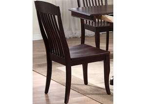 Image for Mocha Contemporary Slat Back Side Chair (Set of 2)