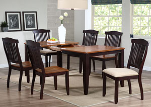 Image for Whiskey/Mocha Rectangular Dining Table w/Contemporary Legs