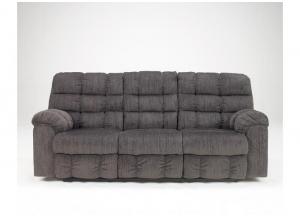 Image for Acieona Slate Reclining Sofa w/ Drop Down Table